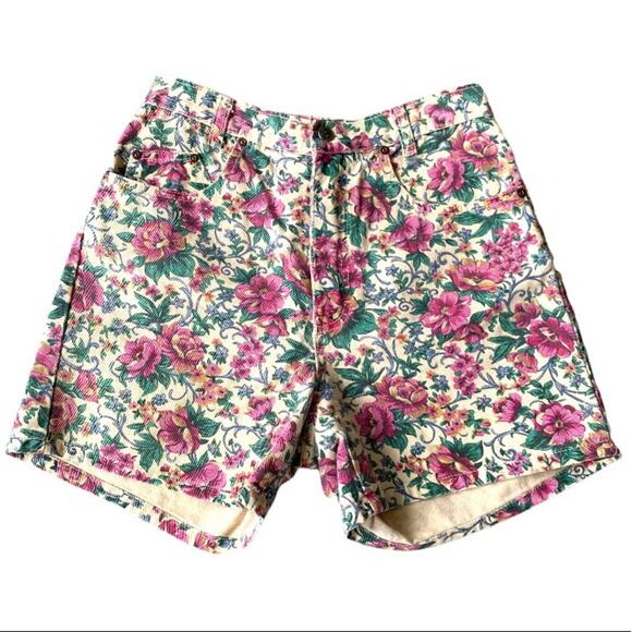 Vintage Michael Summer Floral Denim Shorts - Picture 5 of 5